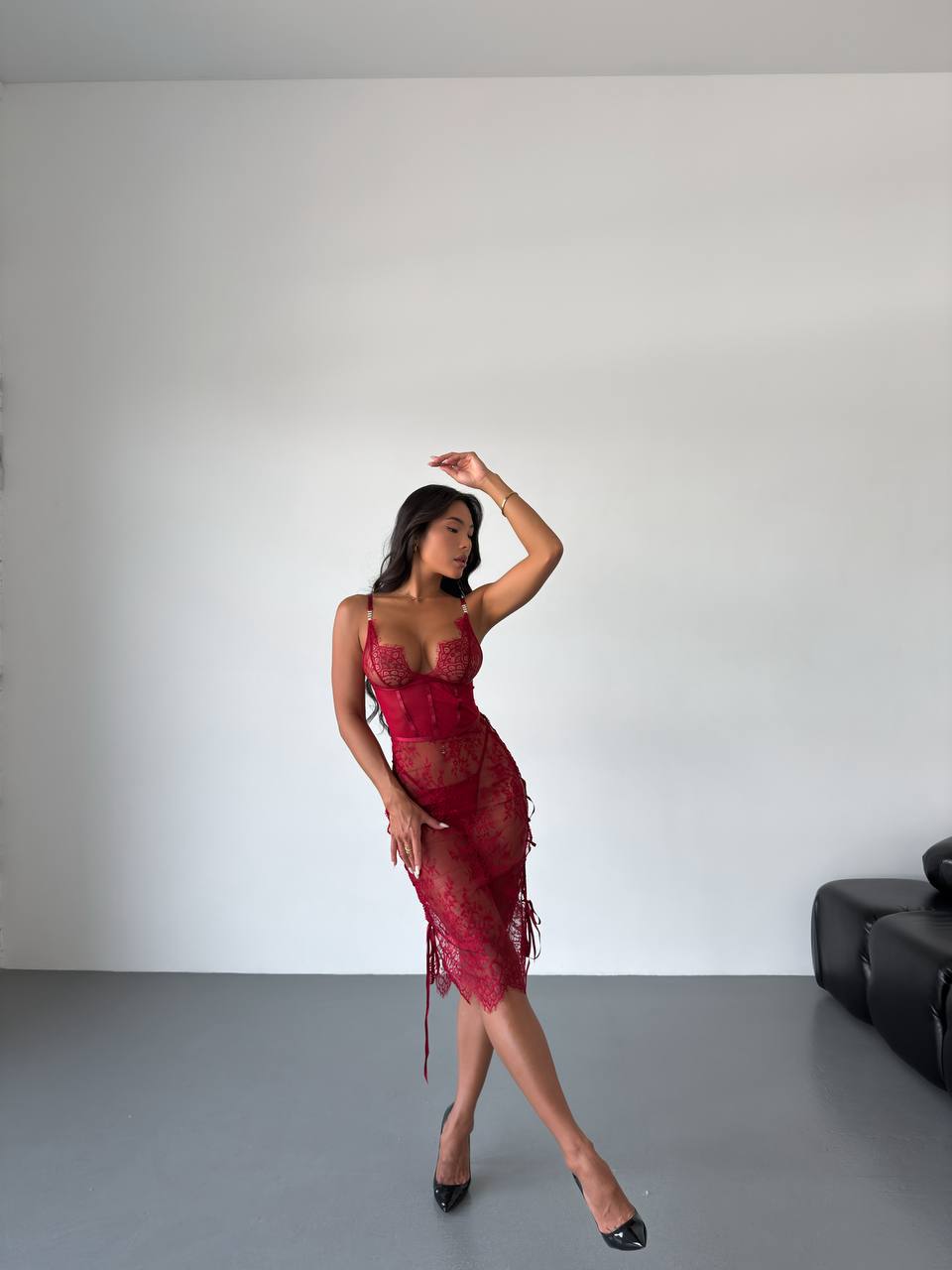 Kylie Premium Gecelik Red