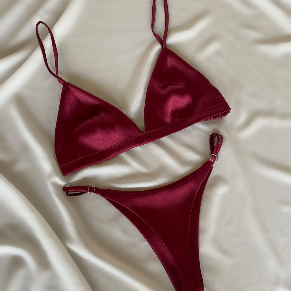 Saten Premium Bra Takım